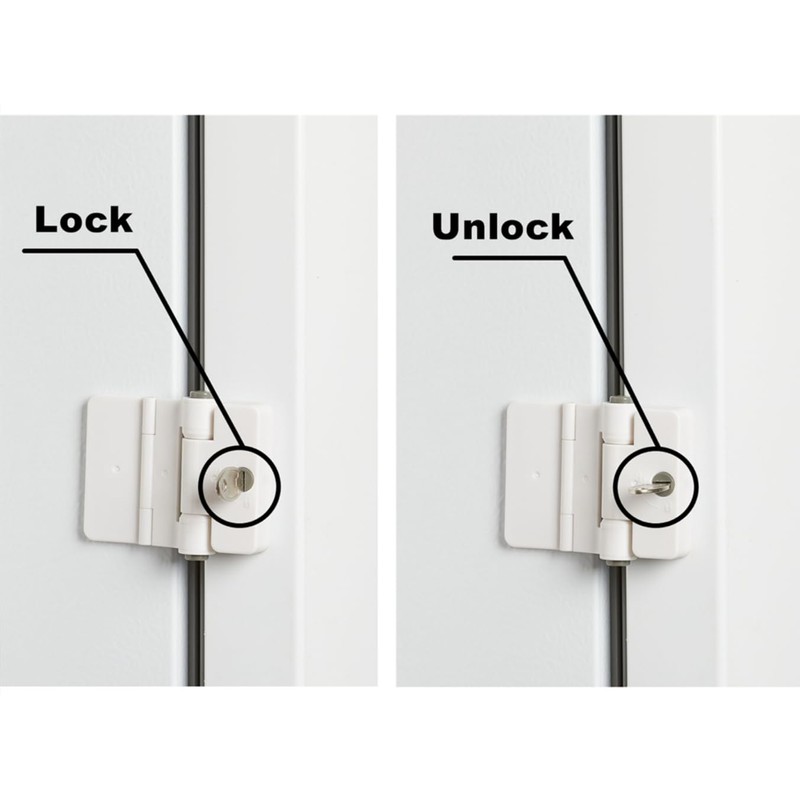 Refrigerator Adhesive Locks Double Button Fridge Door Lock with Key,