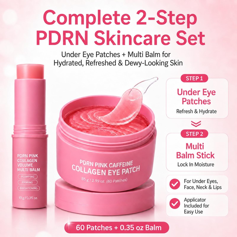 PDRN Pink Collagen Multi Balm Stick & Caffeine Hydrogel Eye