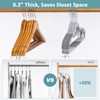 Tonswachic Pack of 50 Coat Hangers, Space-Saving Plastic Clothes Hangers,