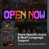 Katemily 15"x4" Programmable LED Sign for Storefronts, Bluetooth APP Control,