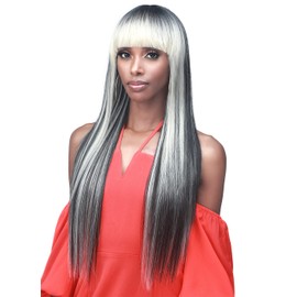 Bobbi Boss Long Straight Bang Wig - M405 JUNIPER, Special Color Wigs with High Heat Resistant Wigs (TBH1B/30)