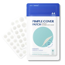 POINTMASS POINTMASS Pimple Patches for Face Acne: Invisible 0.1mm Ultra-Thin Hydrocolloid Zit Stickers with Tea Tree Oil - 44 Dots, 2 Sizes (Whiteheads/Sensitive Skin)