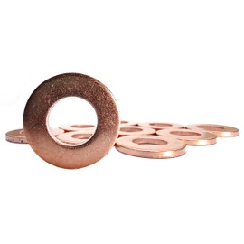 10 x Copper Sealing Rings M10 x 20 x 2.0 for Oil Drain Plugs Compatible with Various Citroen, Peugeot and Ford Series (Diesel Models Only)