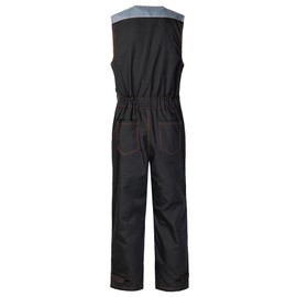 SUSHIMIAN Men's Sleeveless Coveralls Multi-Functional Mechanics Workwear Stylish Work Coveralls Overalls Cargo Jumpsuit, Black, M