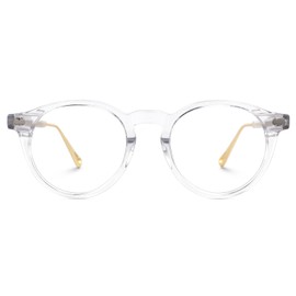 Zeelool - anteojos redondas clásicas para mujer con lente transparente sin receta Aldrich JGA366752, Cristal, Medium