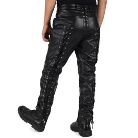 Laverapelle Men's Genuine Lambskin Leather Pants (Black, 34, Polyester Lining) - 2304002
