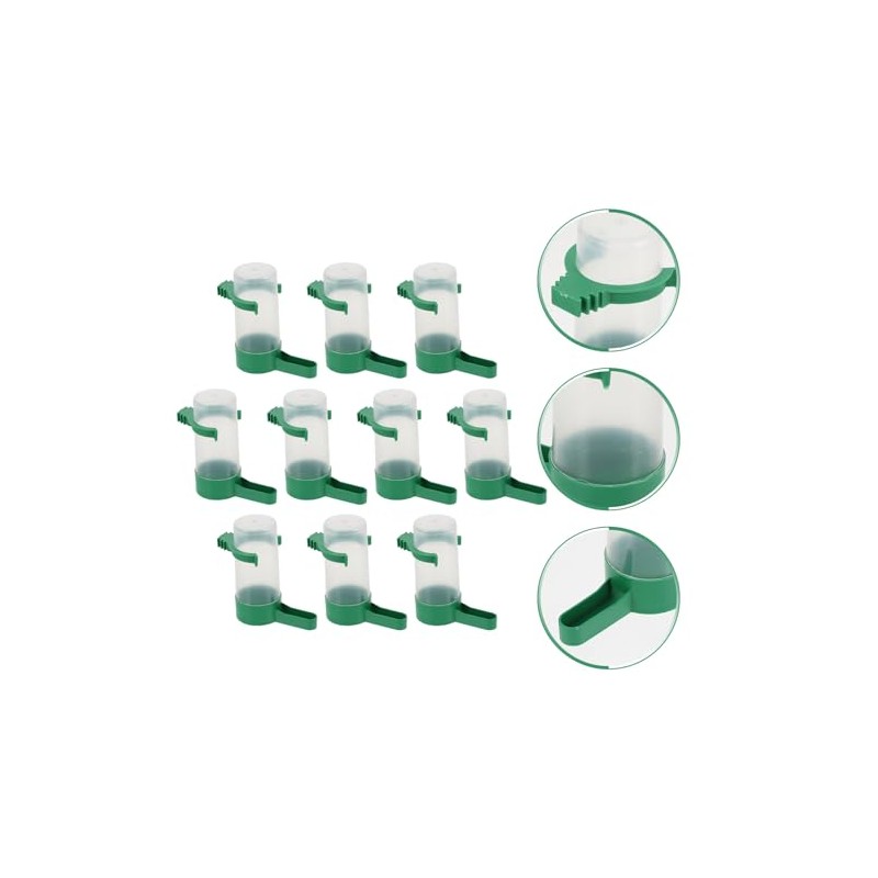 ibasenice Automatic Cockatiel Dispenser - 10PCS Practical Birds Feeders Drinker