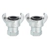 sourcing map Iron Air Hose Fitting, 2Pcs 1/4" NPT Female
