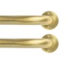 2 Pack Gold Wrap Around Curtain Rods,Gold Curtain Rods for