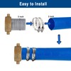 EASTRANS Aluminum Female Hose Fitting with Brass Nut, 3 inch