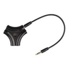 Futheda 5-Way Multi Headphone Audio Splitter Connector, 3.5mm Audio Stereo Headset AUX Adapter with Earphone Earbuds Extension Cord Compatible with PC Tablets MP3 Players - Black