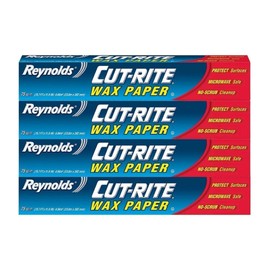 Reynolds Cut Rite Wax Paper, 75 Sq ft (23m x 302mm) (Pack of 4)