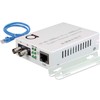 Single Mode ST Gigabit Fiber Media Converter - Built-in Fiber