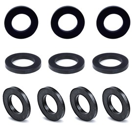 QISF 10 PCS Rubber Flat Washers, 24.5mm 3/4" Hose Washers Black Rubber Gasket Seals Ring Hose Gasket, Round Spacer Washers for Faucet Pipe Water Hose