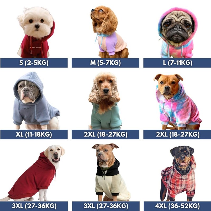 Spark Paws Dog Hoodie Jumper - Premium Quality, Buttery Soft,