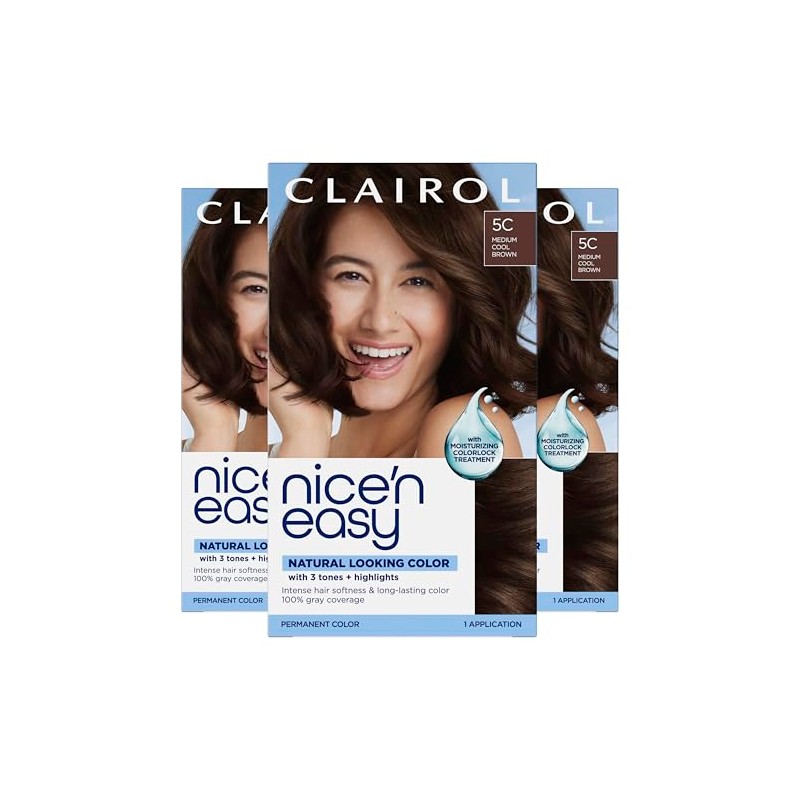 Clairol Nice 'n Easy Hair Color 117D/5C Medium Cool Brown