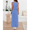 BTFBM Summer Maxi Dresses for Women 2025 Sleeveless Casual Ruched