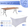 Grantop Black Stretchable Spandex Tablecloth, 6FT Tight Fitted Stretchy Table