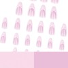 SINHOT Stiletto Press on Nails Long Fake Nails Pink Acrylic