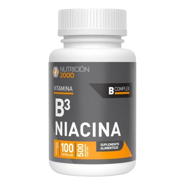 Vitamina B3 Niacina 100 Tabletas 500 Mg Nutricion 2000 Sabor