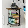 Ardier Movable Heat Press Machine Cart with Basket and Hooks,