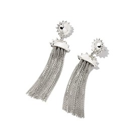 Kendra Scott Sienna Sun Statement Earrings Silver One Size