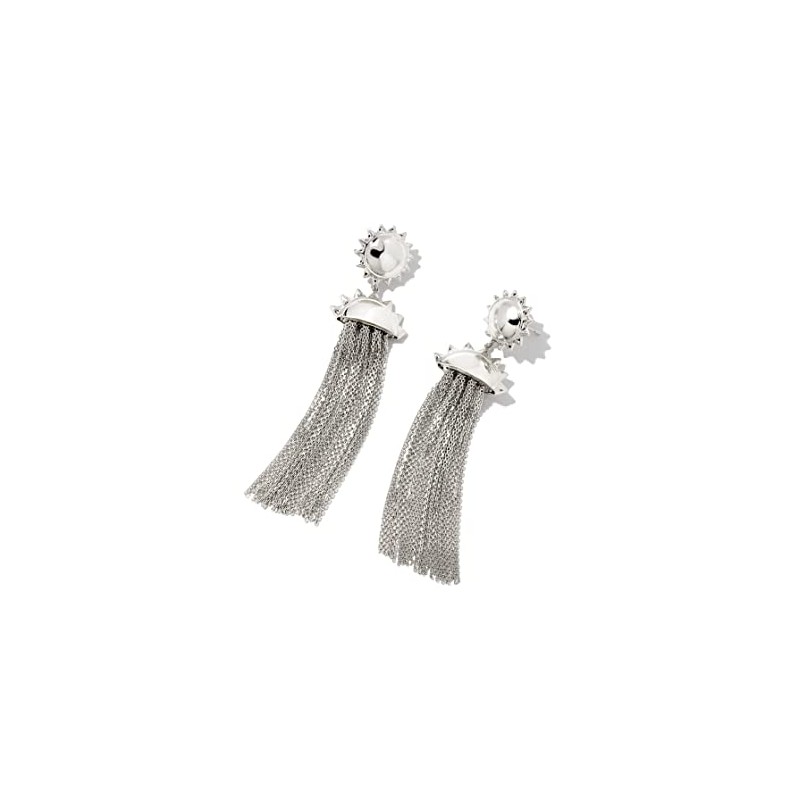 Kendra Scott Sienna Sun Statement Earrings Silver One Size