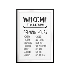 Designs ByLITA Welcome To Our Kitchen 8 x 10 UNFRAMED Print Kitchen Decor Wall Art