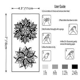 14 Sheets Temporary Tattoos Adult,Semi Permanent Temporary Tattoo for Women Men Waterproof Realistic Hand Tattoos Kit 2 Weeks Long Lasting Temporary Tattoo 100% Plant-Based Ink