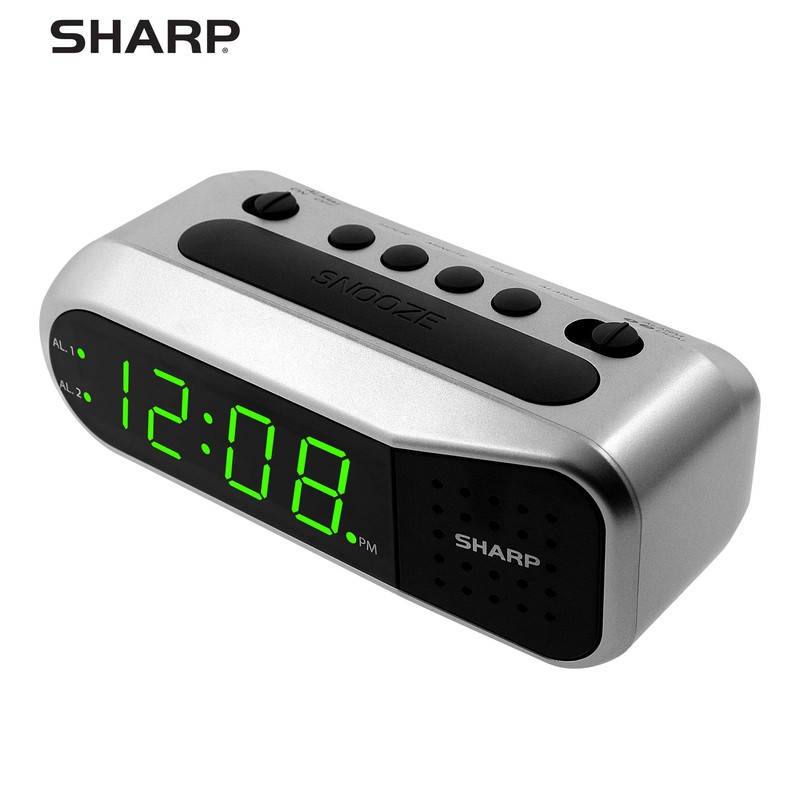 Sharp Digital Alarm Clock - Ascending Alarm Begins Faintly and