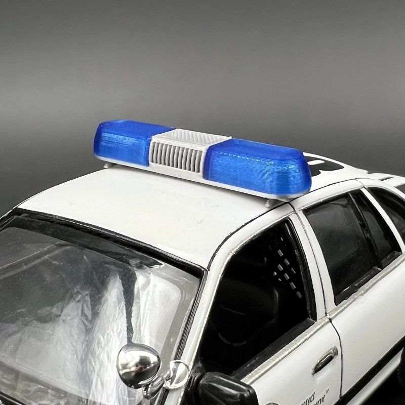 LED-Compatible Lightbar 1/24 1/25 Blue Whelen 80H 90H 8000 Lightbar