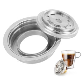 Adaptador de Cápsula de café Reutilizable, Convertidor Adaptador de Cápsulas de café Portátil de Acero Inoxidable para ENV135 para Vertuoline GCA1 para Vertuo Next (150 ml)