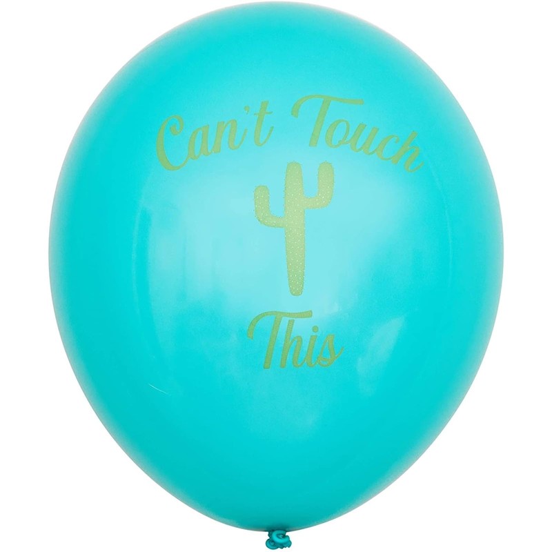 BLUE PANDA Cactus Balloons - 50 Pack, 12 In Blue