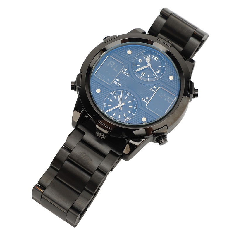 Men Wrist Watch with Alarm Clock Fashionable 30m Waterproof Backlight