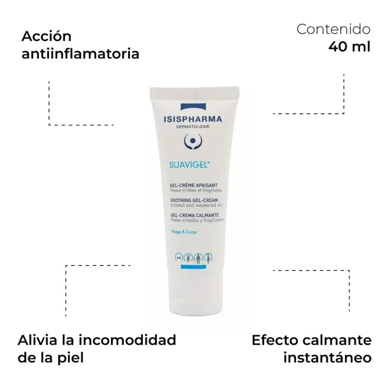 Isispharma Suavigel Gel Crema Calmante 40 Ml Piel Irritada Debilitada