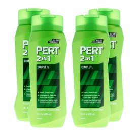 PERT 2 in 1 Complete Clean Shampoo and Conditioner - Mens Shampoo for Daily Use - Hair Conditioner for Men - Removes Dirt, Oil, and Build Up - 4 pc