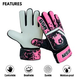 MS9 Kids Boys Children's Junior Football Goalkeeper Sports Soccer Goalie Gloves