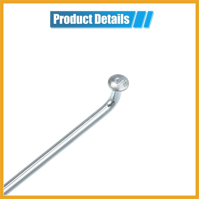 Partuto 24pcs 13G J Bend Bike Galvanized Spokes 11.34" Spokes