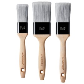 Maverick 290 Series S Paint Brushes 3PK Professional Straight Cut Twista Head with FSC Wood 3 piece pack set 1.5", 2", 2.5"