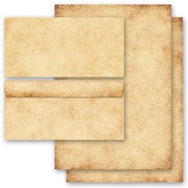 Letter Paper Sets Antique & History, History 10 Sheets Writing Paper + 10 Matching Envelopes DIN Long without Window Paper-Media
