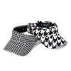 Delsol 7845 Pattern Sun Visor Houndstooth Glen Check Adjuster Adjustable