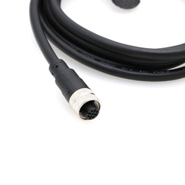 ZBLZGP M12 5 Pin Sensor Connector Male Female Actuator Signal Industrial Shielded Cable (Straight 5pin Female, 2M/6.6FT)