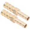 2pcs Barbed Hose Fitting, Brass Pipe Connector, Pipe Reducer for Home Garden Lawn(8mm to 6mm)