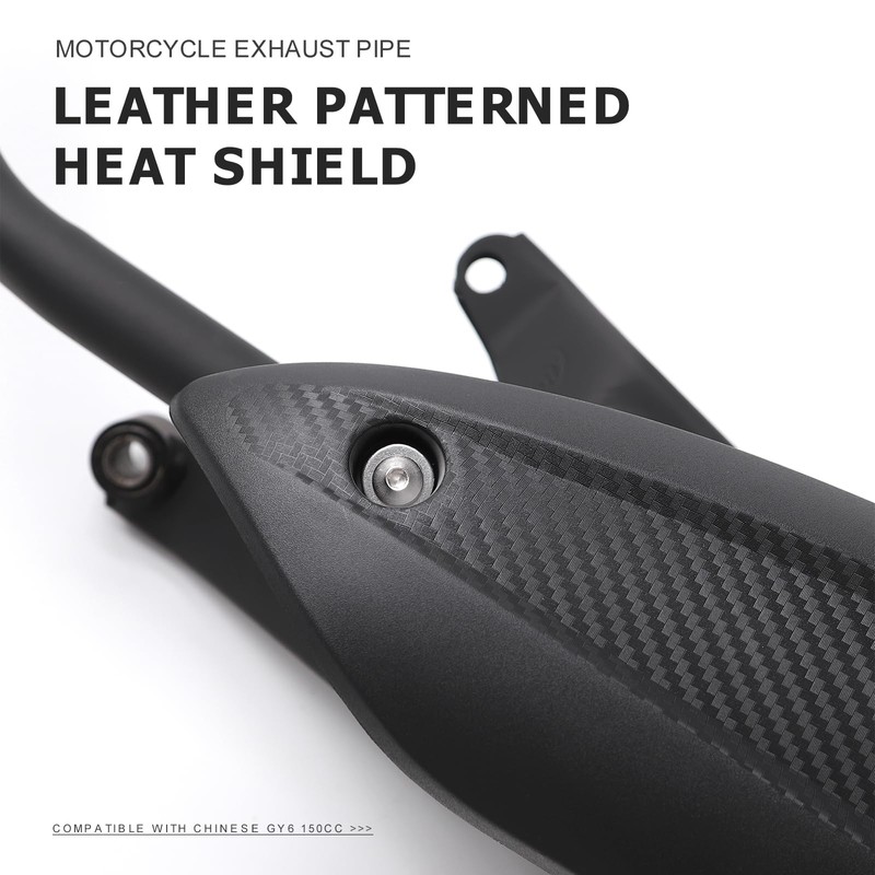 Mokuo Motorcycle Exhaust Assembly in Heavy Iron Material Compatible with