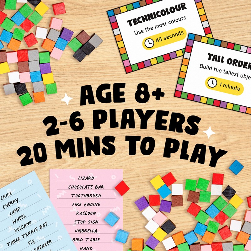 Block Party: Colourful Block Building Family Board Game for Kids