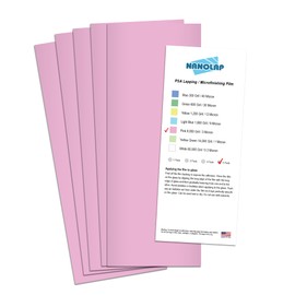 NANOLAP PSA Lapping Film, 5 Pc 3 Micron (8,000 Grit) Adhesive Polishing Paper, 4-1/4” x 11” Microfinishing Fine Sanding Paper, Sanding Film for Scary Sharp Sharpening System, Aluminum Oxide AO