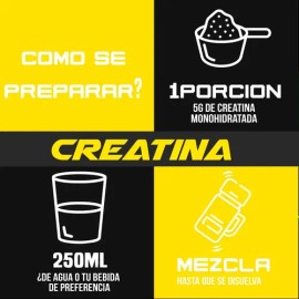 Creatina Monohidratada en Polvo BIG PROTEIN 1 Kg 200 Servicios Sabor Natural                                                                          
