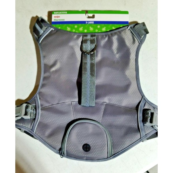 Meijer X-Large Reflective Gray Dog Harness NEW
