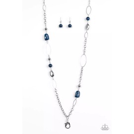 Paparazzi Popular Demand Lanyard  Blue With Free Earrings