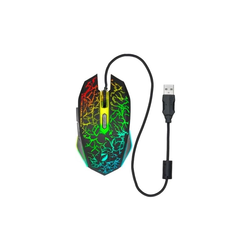 Green Leaf 18-8298 Mouse Gamer 6D Alambrico, 1000 a 1600